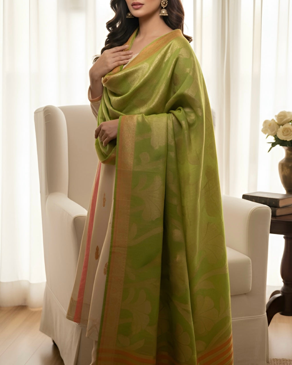 The Veridian Sunset Dupatta