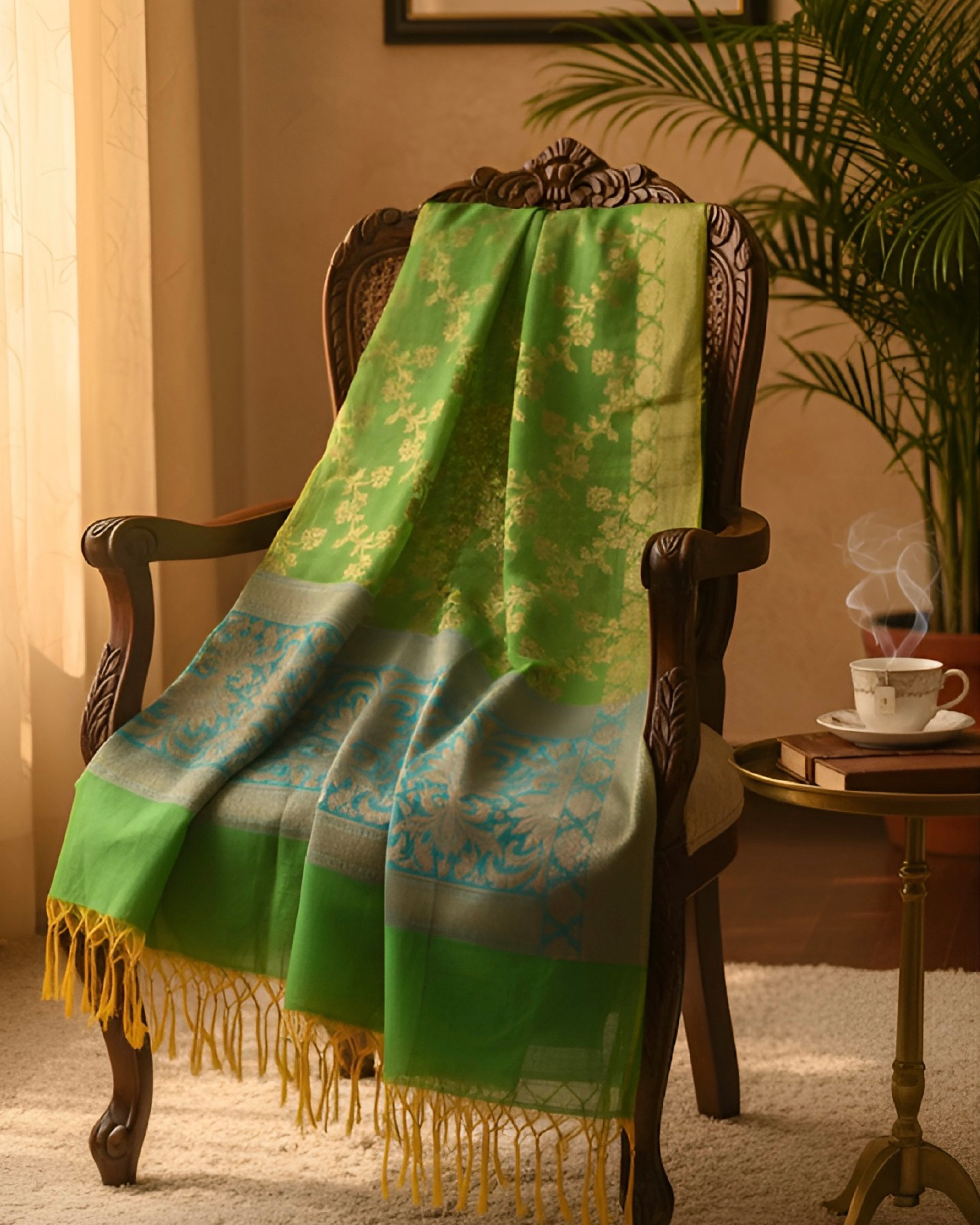 The Viridian Brocade Stole