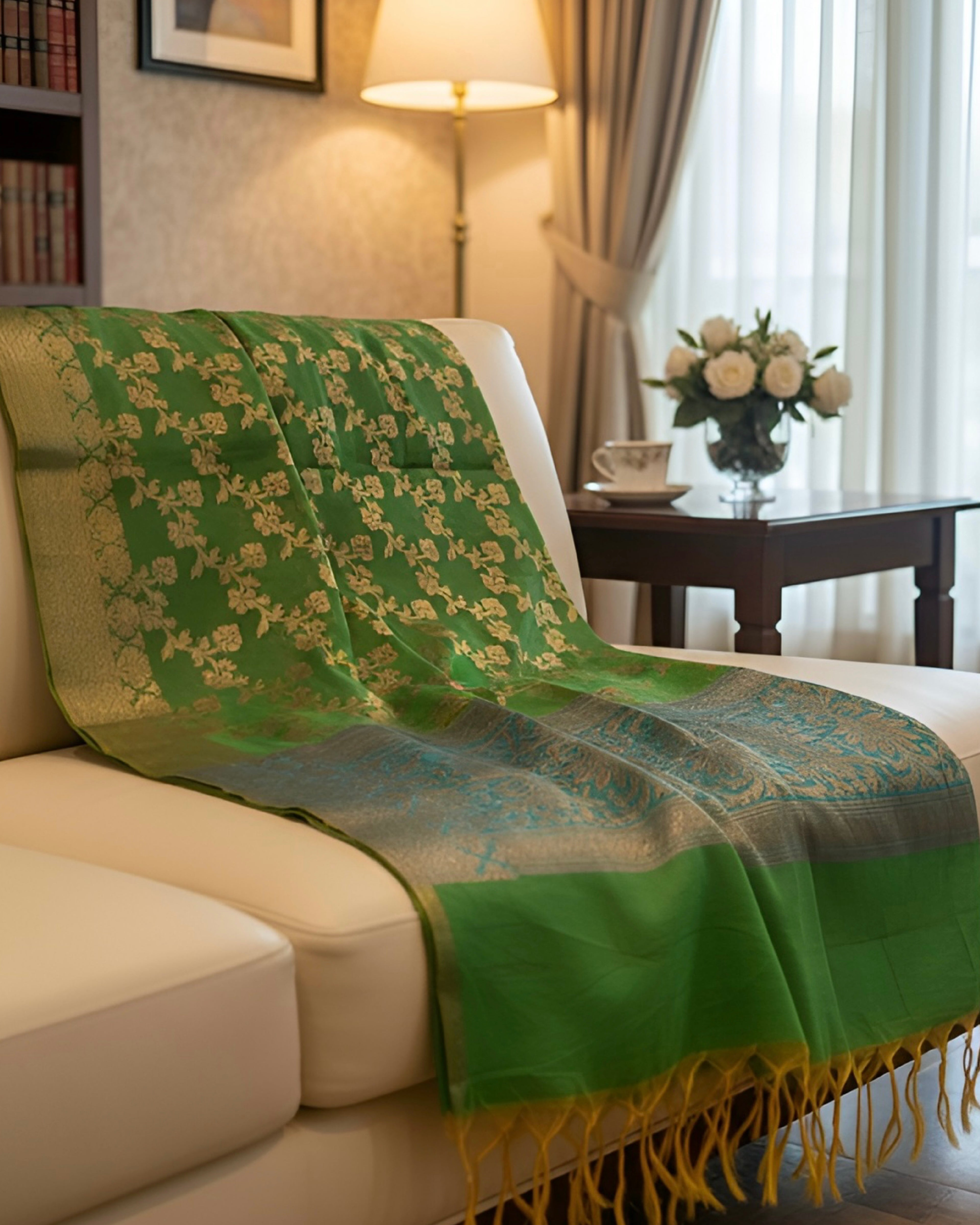 The Viridian Brocade Stole