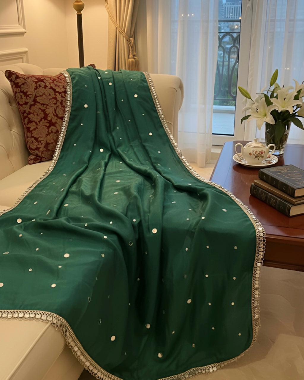 The Emerald Glint Dupatta