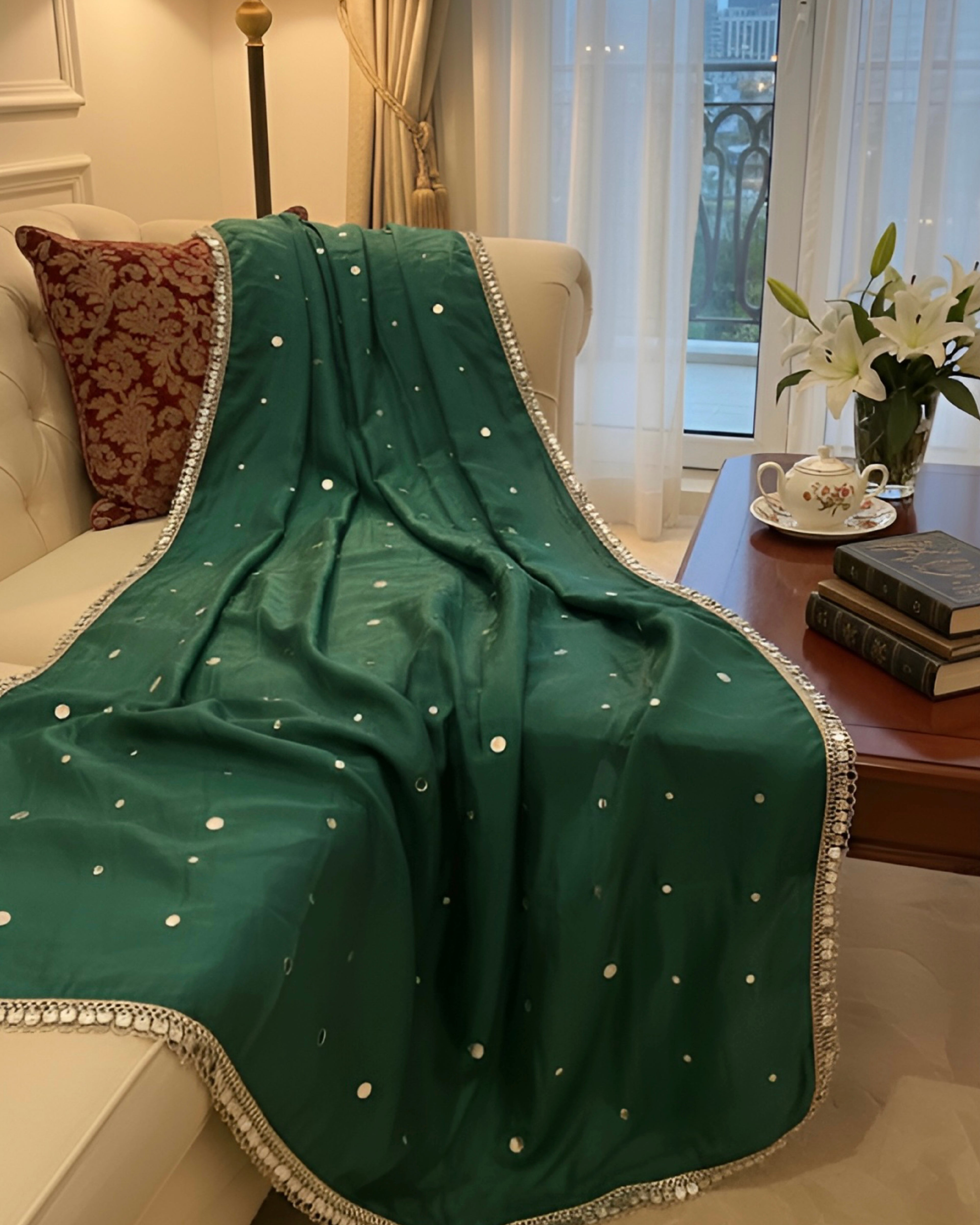The Emerald Glint Dupatta