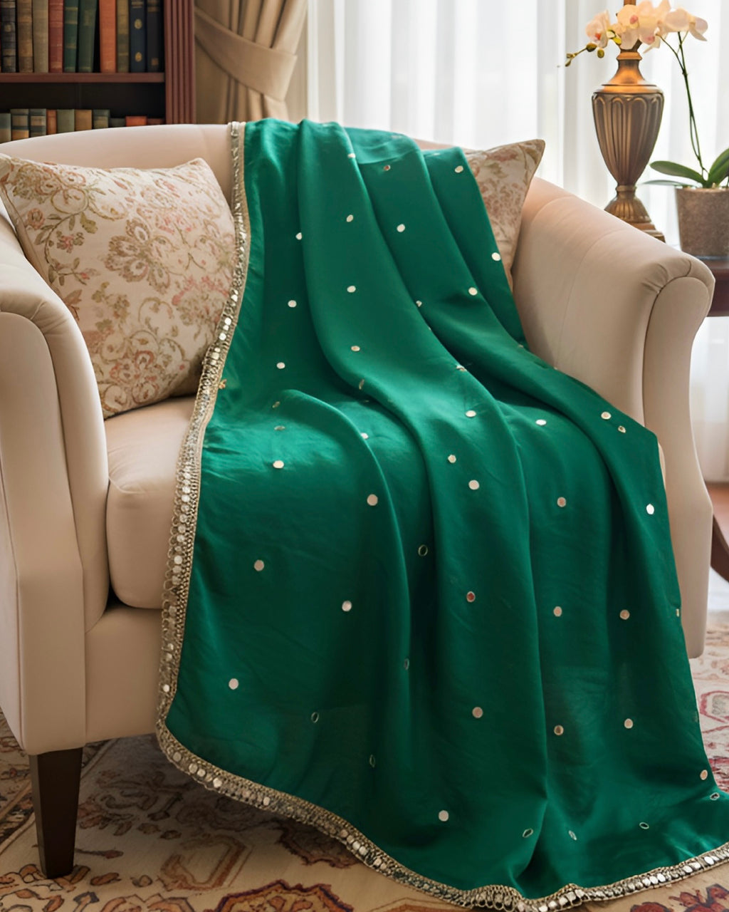 The Emerald Glint Dupatta