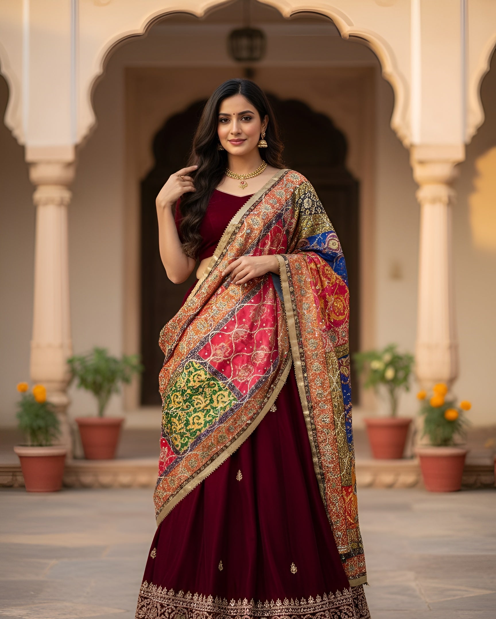 The Rani Shimmer Dupatta